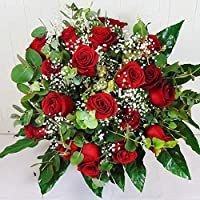 Ramo de 18 Rosas Rojas Naturales - Entrega EN 24 Horas -Flores Frescas a Domicilio - DEDICATORIA incluida